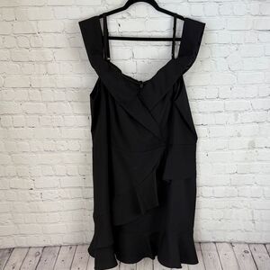 City Chic Dress Sweet Spring Black Size XXL Black